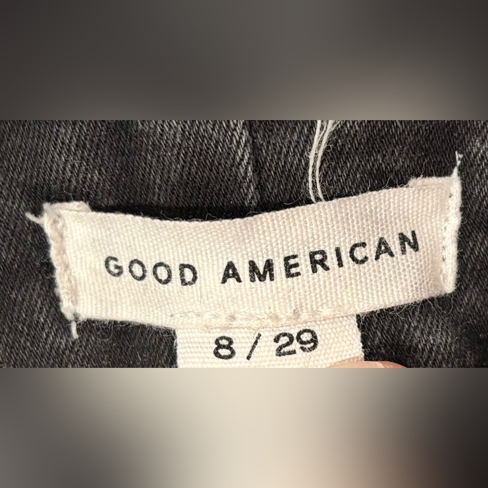 Good American Good High Waist Button Fly Skinny Jeans Black Women’s Size 8/29 - Picture 5 of 10